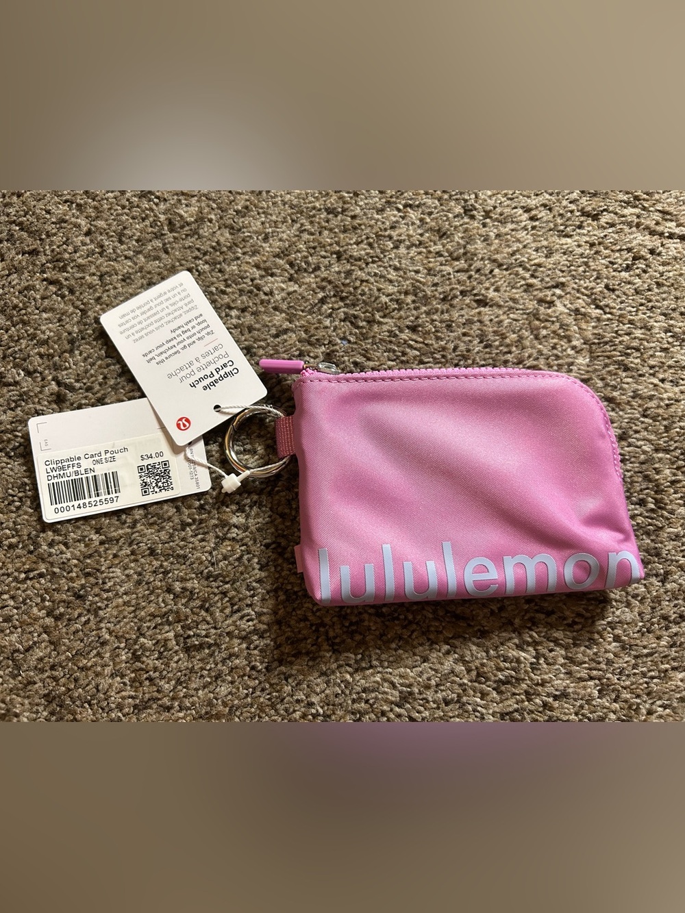 Lululemon clippable card pouch
